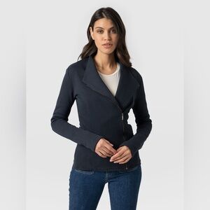 Saint + Sofia Cotton Biker Jacket